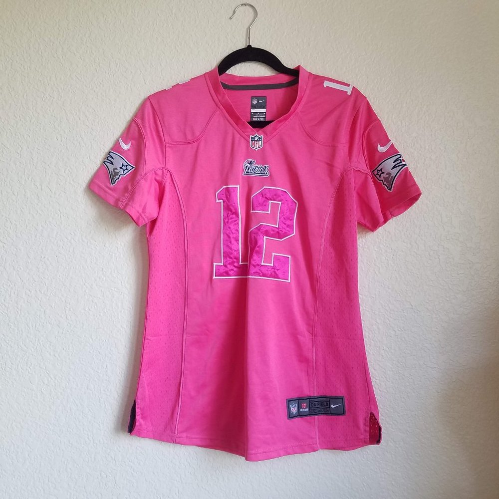 Pink NFL Tom Brady Football Jersey Women's Medium